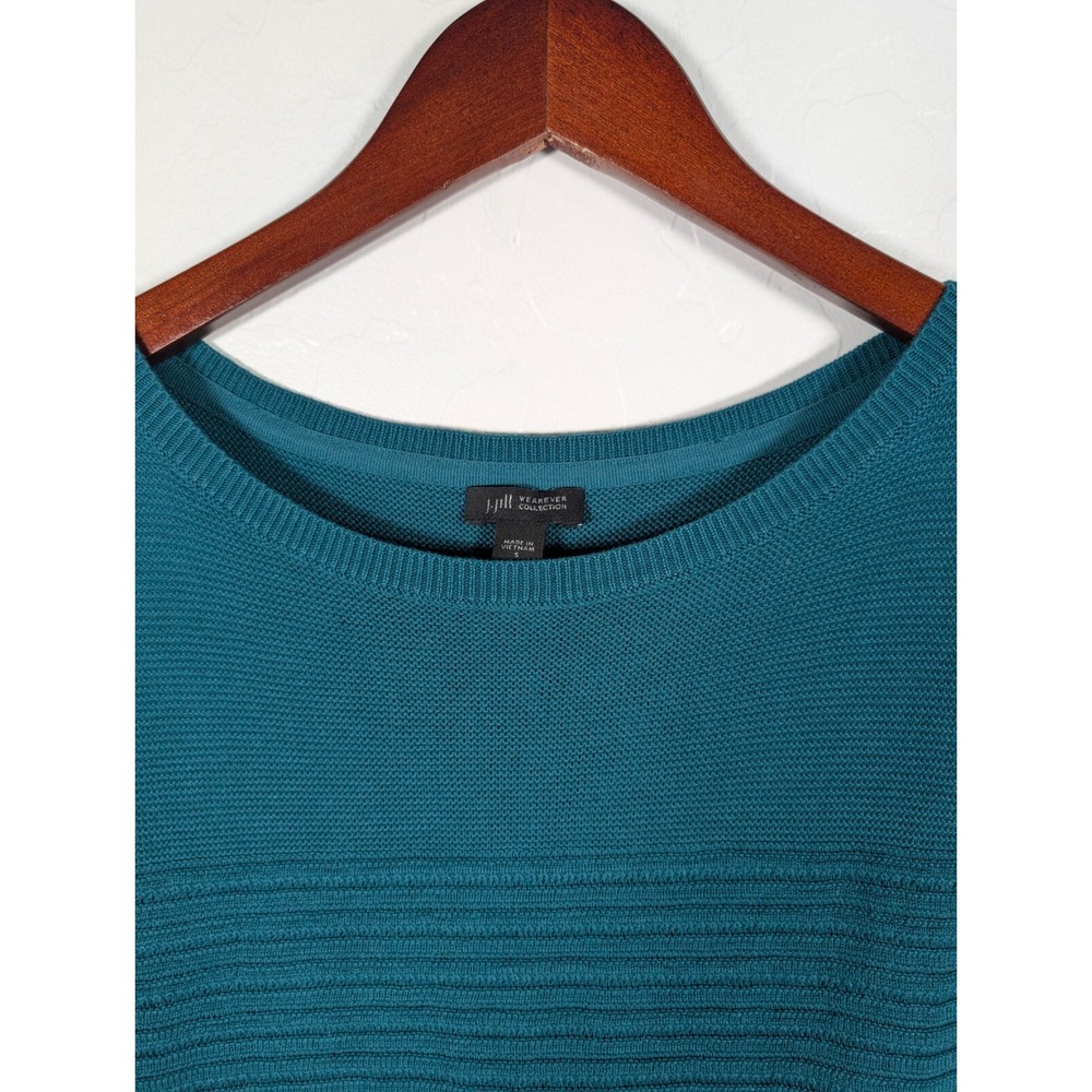 J. Jill Sweater Womens Small Green Wearever Collection‎ Short Cap Sleeve Stretch - Picture 4 of 11